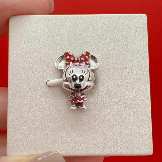 Charm Minnie vestido de puntos Disney | Plata ley 925