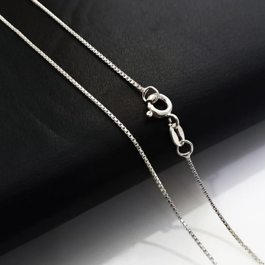 Cadena Box Cain | Plata ley 925