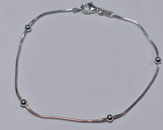 Pulsera cola de topo con esferas