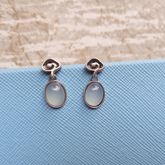 Aretes Gota de Lluvia, plata 925